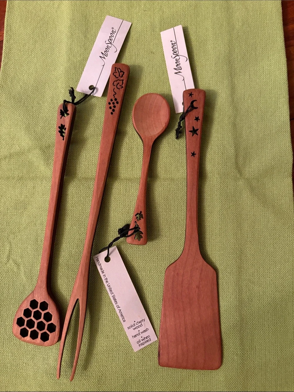 Solid Cherry Wood Kitchen Utensils by MoonSpoon